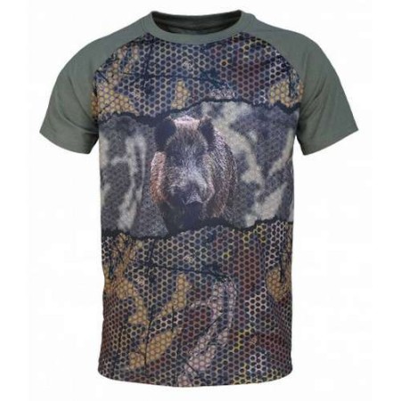 COMPRAR OFERTAS EN COSAS DE CAZA BENISPORT CAMISETA FOREST PRINT 3D JABALI