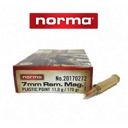 COMPRAR MUNICION METALICA NORMA 7MM REM.MAG. 170GR PUNTA PLASTICO