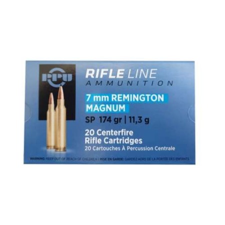 COMPRAR MUNICION METALICA PPU BALA 7MM REMINGTON MAGNUM 174GR