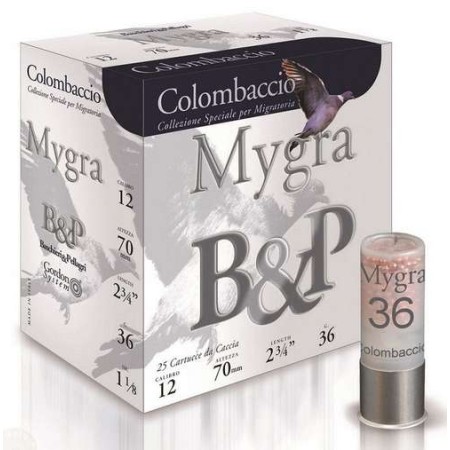 COMPRAR CARTUCHOS DE CAZA B&P MYGRA COLOMBACCIO CAL 12 36GR Nº 5,5