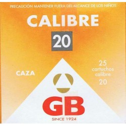 COMPRAR CARTUCHOS DE CAZA GB CALIBRE 20 DE 28 GR