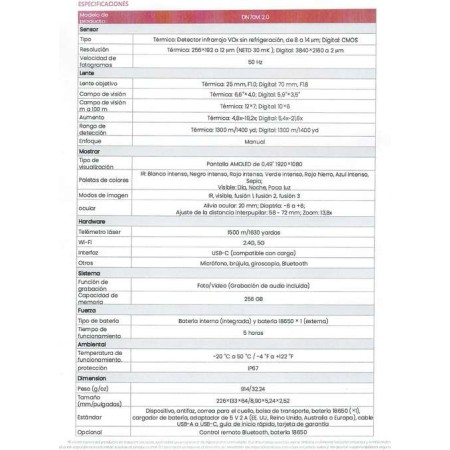 COMPRAR Óptica PRISMATICO TÉRMICO DN70M 2.0