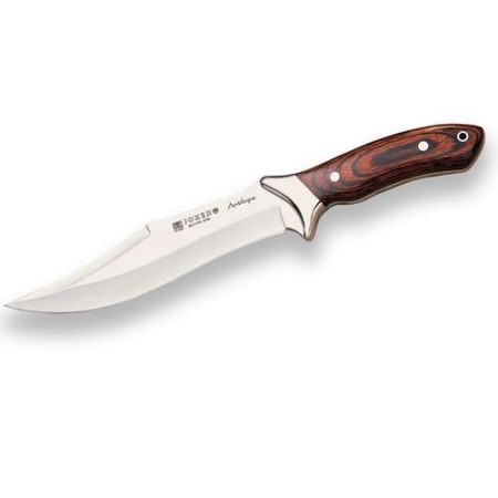 COMPRAR Cuchillería CUCHILLO DE CAZA JOKER ANTÍLOPE, MANGO DE OLIVO Y HOJA 19,5 CM.FUNDA DE CUERO.