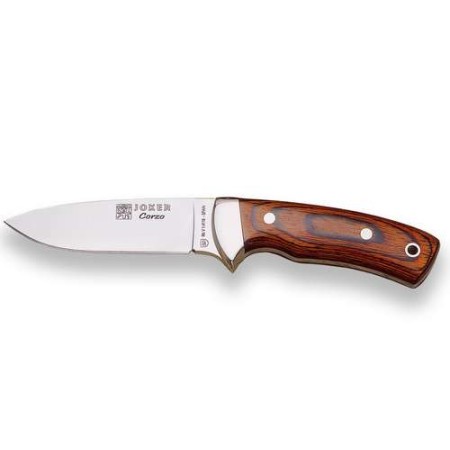 COMPRAR Cuchillería CUCHILLO MONTERO CON CACHAS DE MADERA ROJA PRENSADA Y HOJA DE 10 CM.